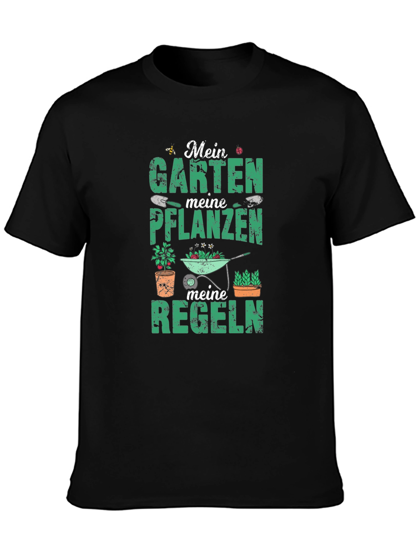 Gardening Rules Black T-Shirt