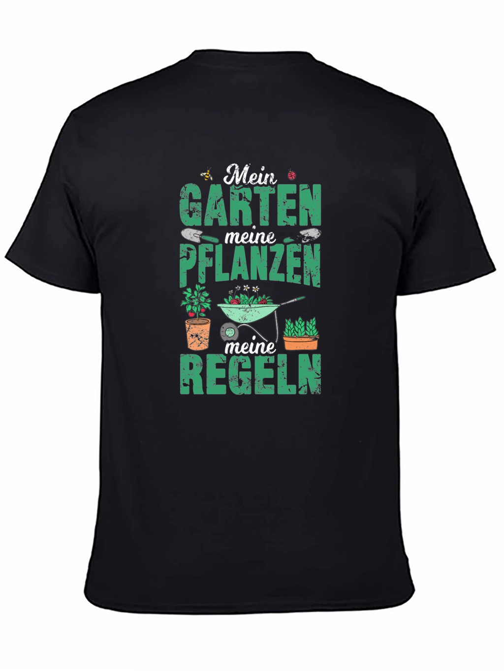 Gardening Rules Black T-Shirt