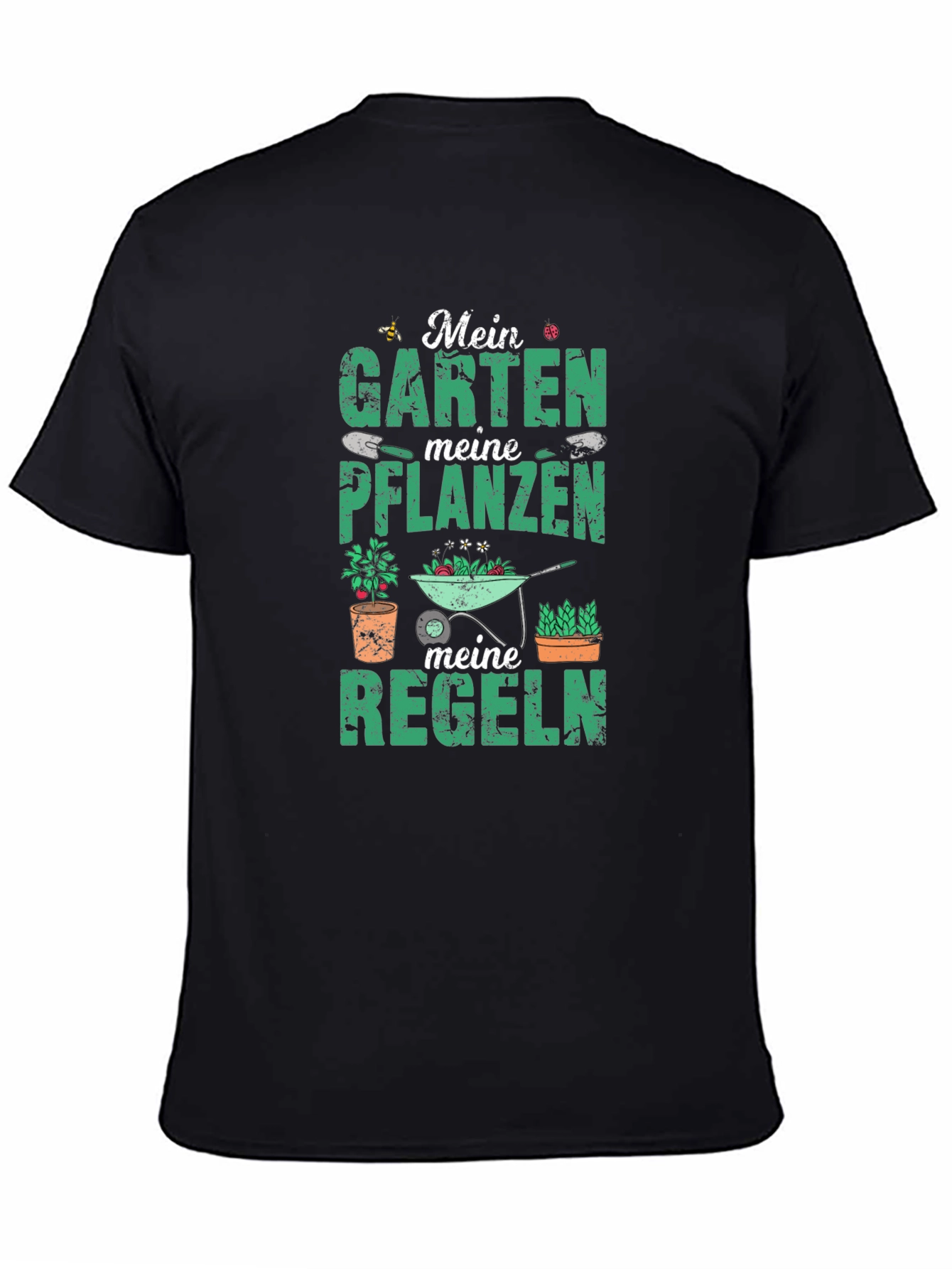 Gardening Rules Black T-Shirt