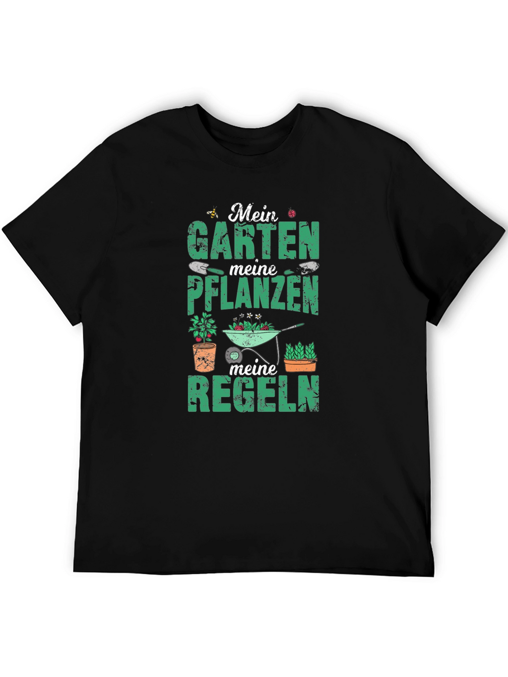 Gardening Rules Black T-Shirt