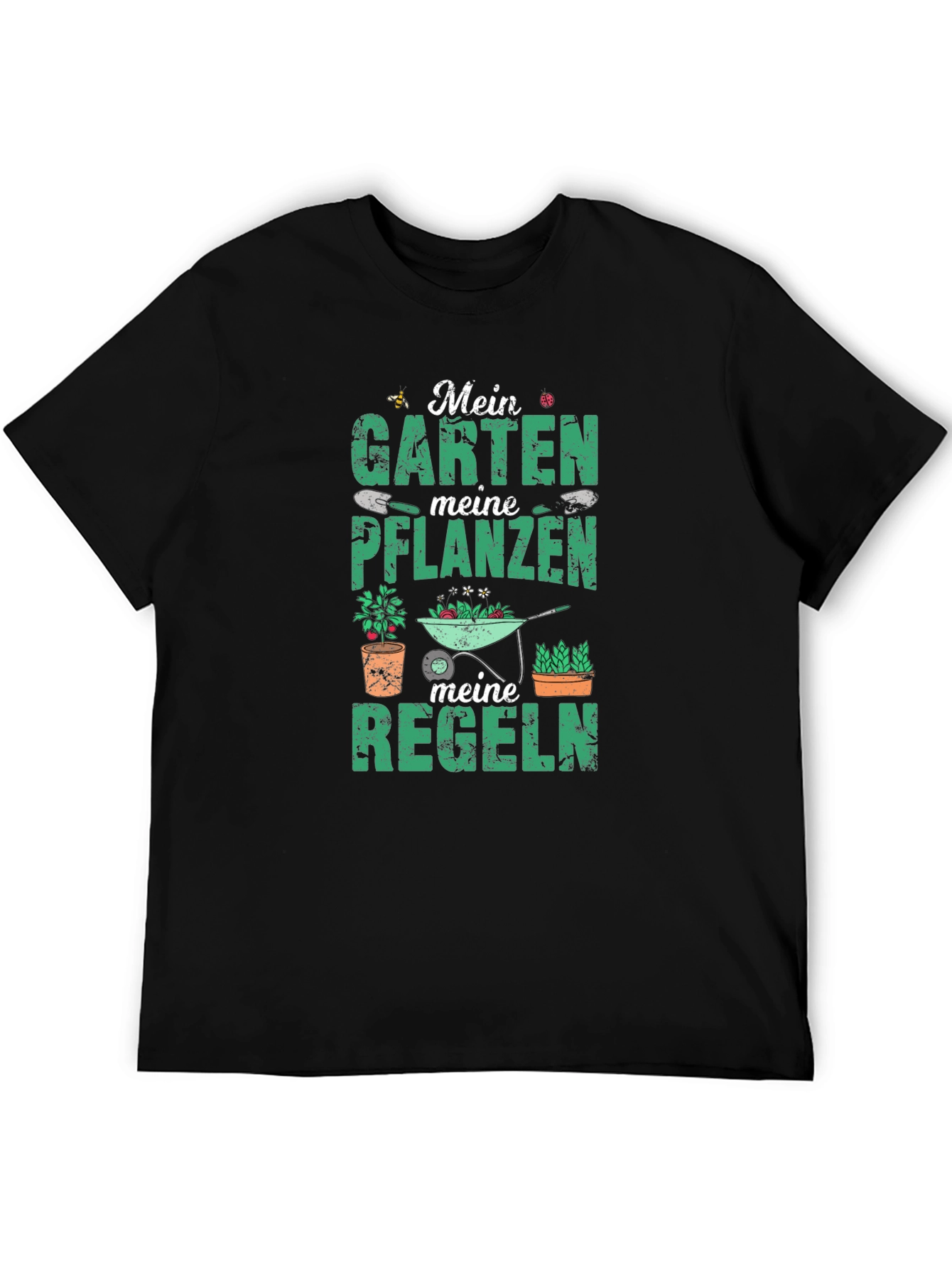 Gardening Rules Black T-Shirt