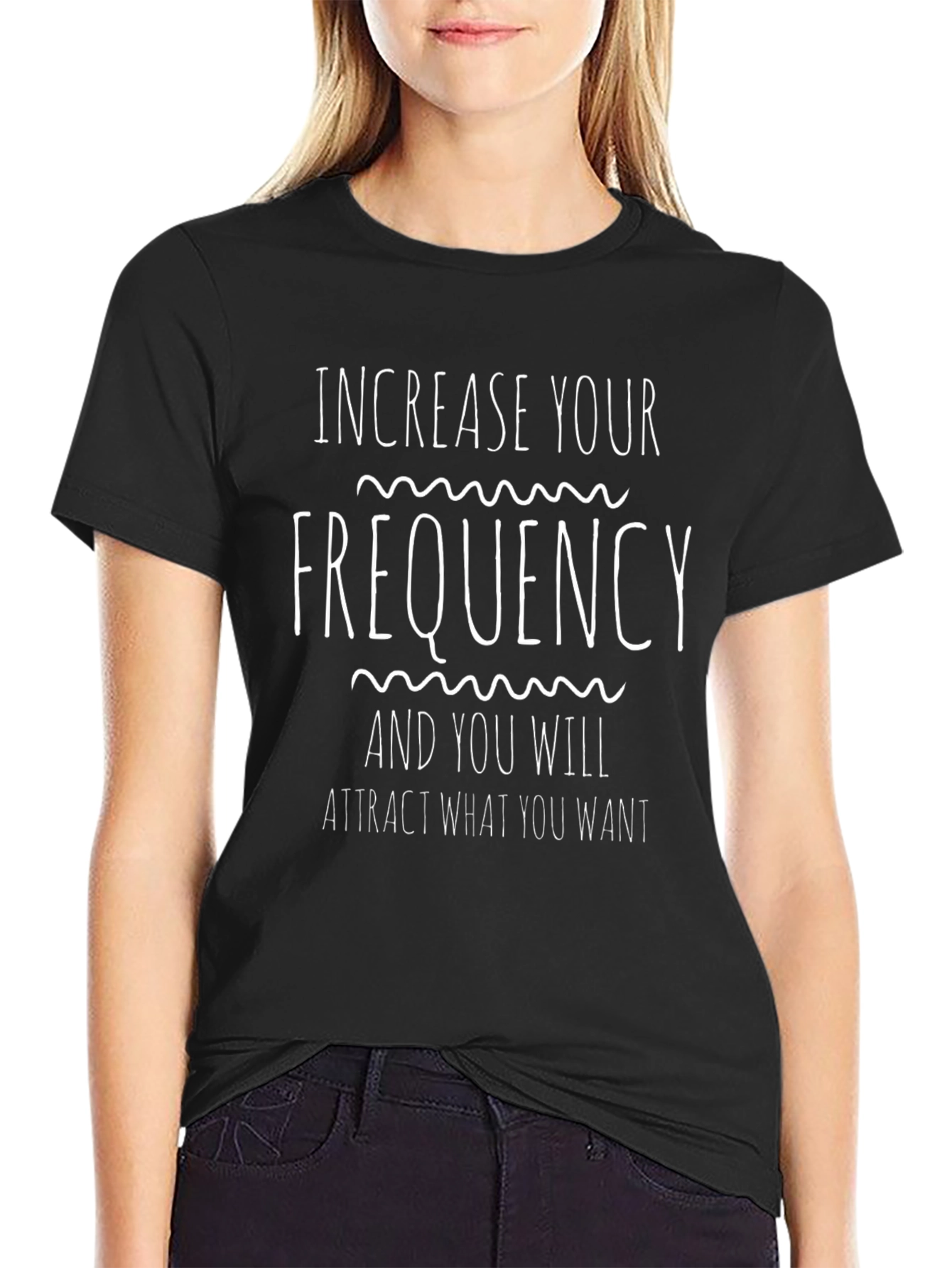 Increase Your Frequency Graphic T-Shirt - Black