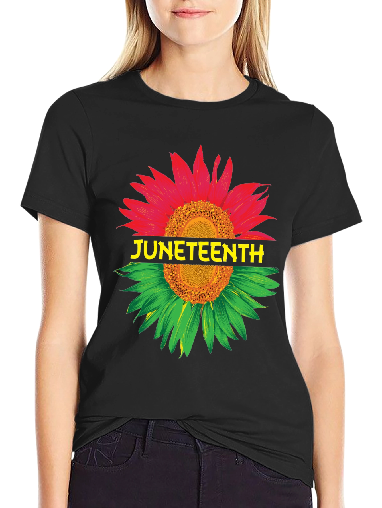 Juneteenth Sunflower Graphic T-Shirt - Freedom Day Tee