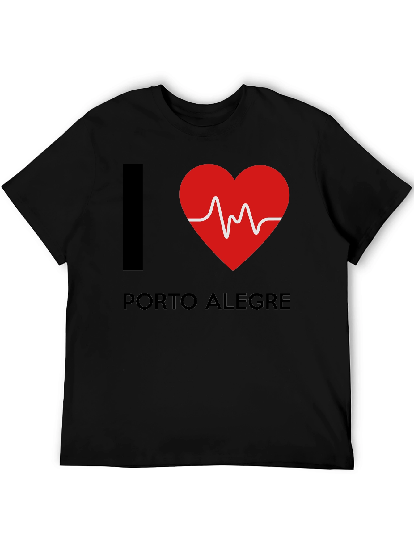 I Love Porto Alegre T-Shirt - Heartbeat Design