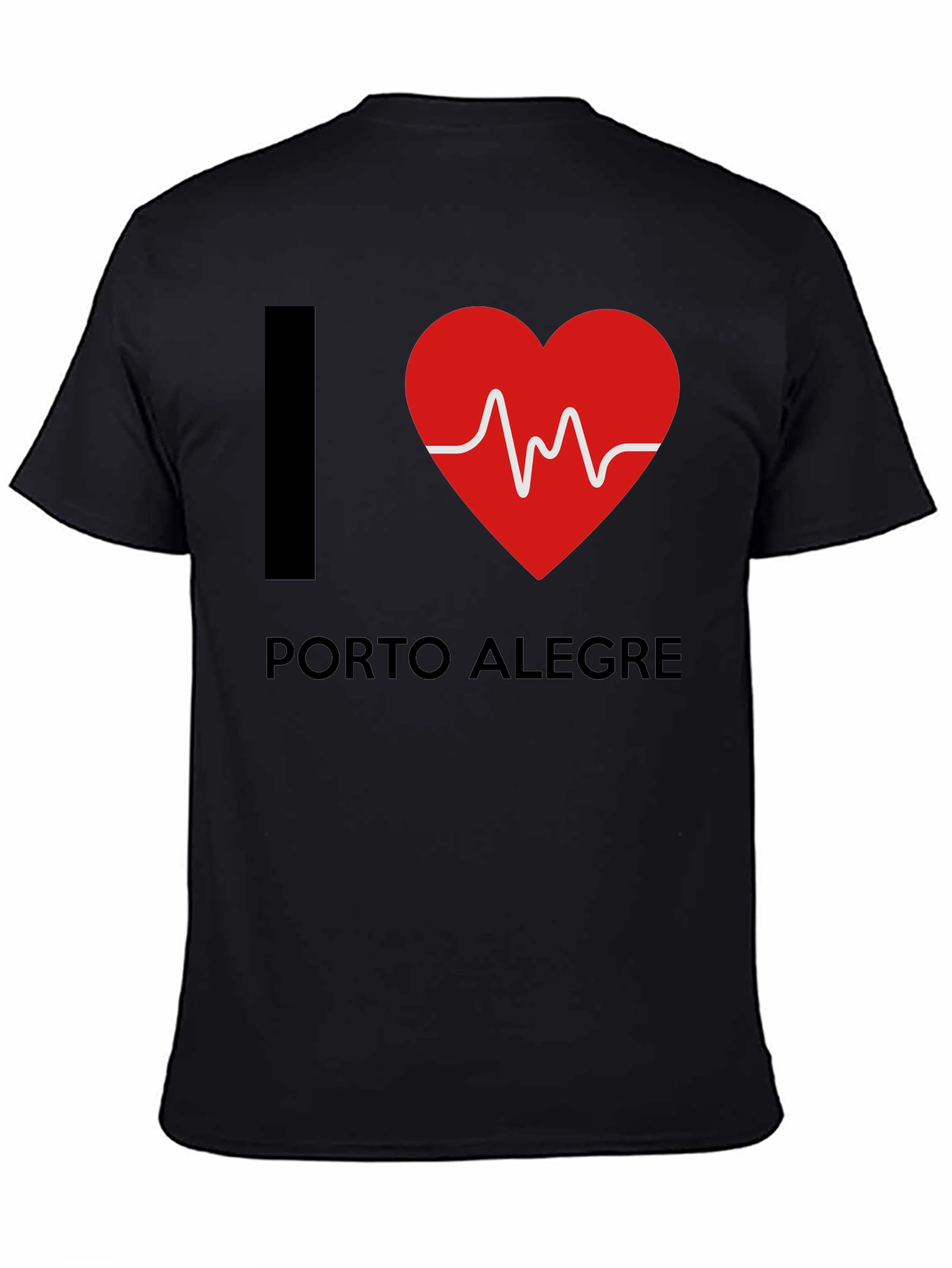 I Love Porto Alegre T-Shirt - Heartbeat Design