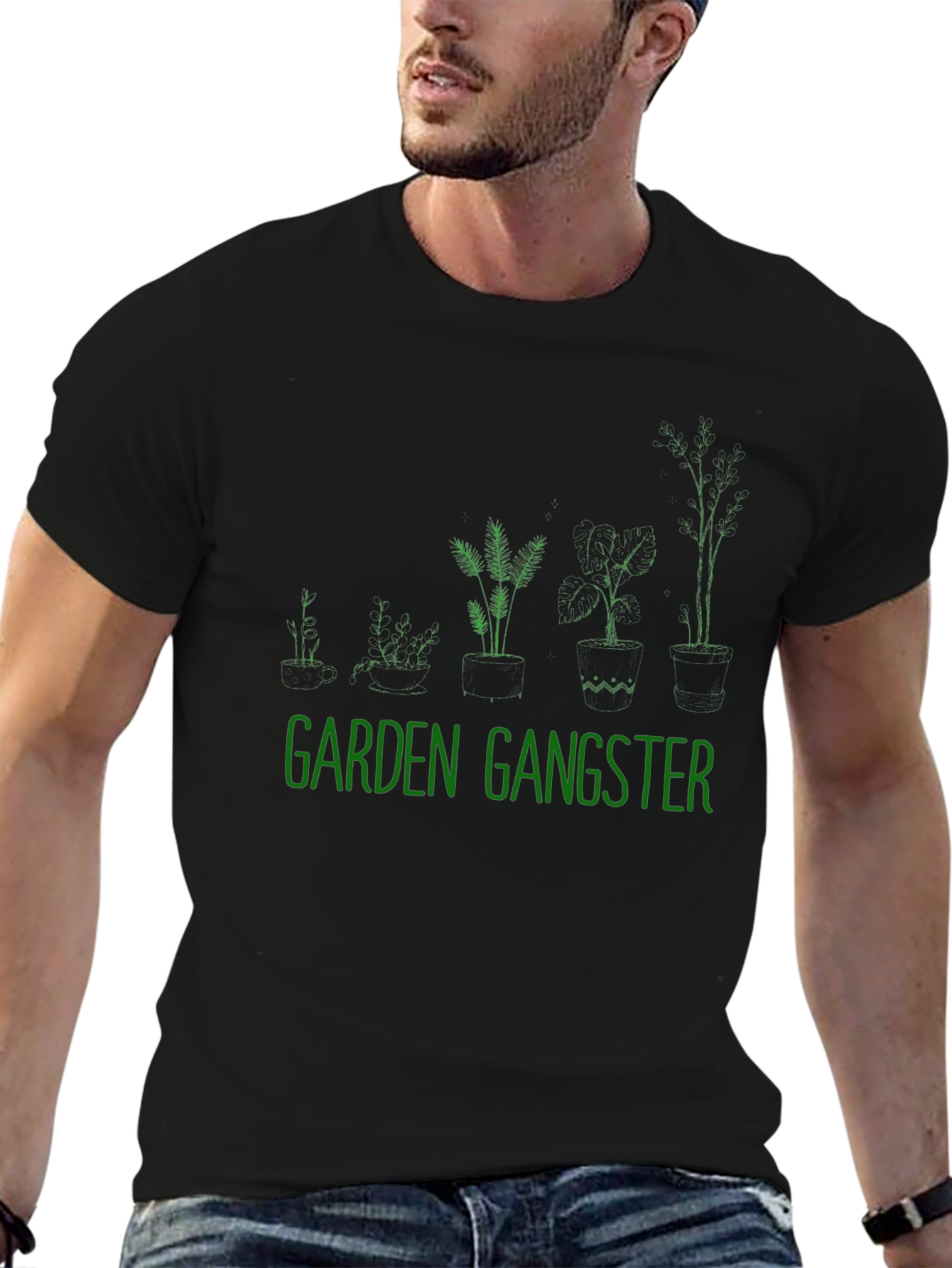 Garden Gangster Graphic Tee - Black