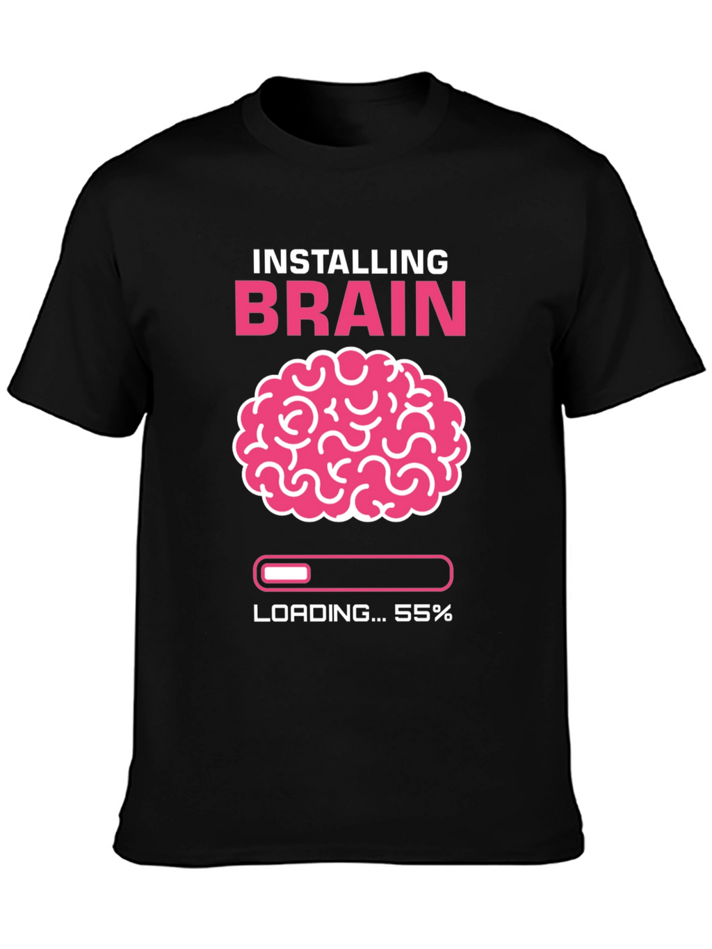 Installing Brain T-Shirt - Funny Nerd Tee