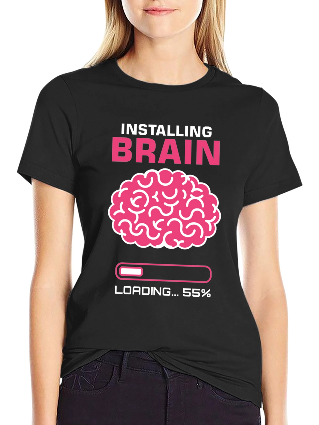 Installing Brain T-Shirt - Funny Nerd Tee