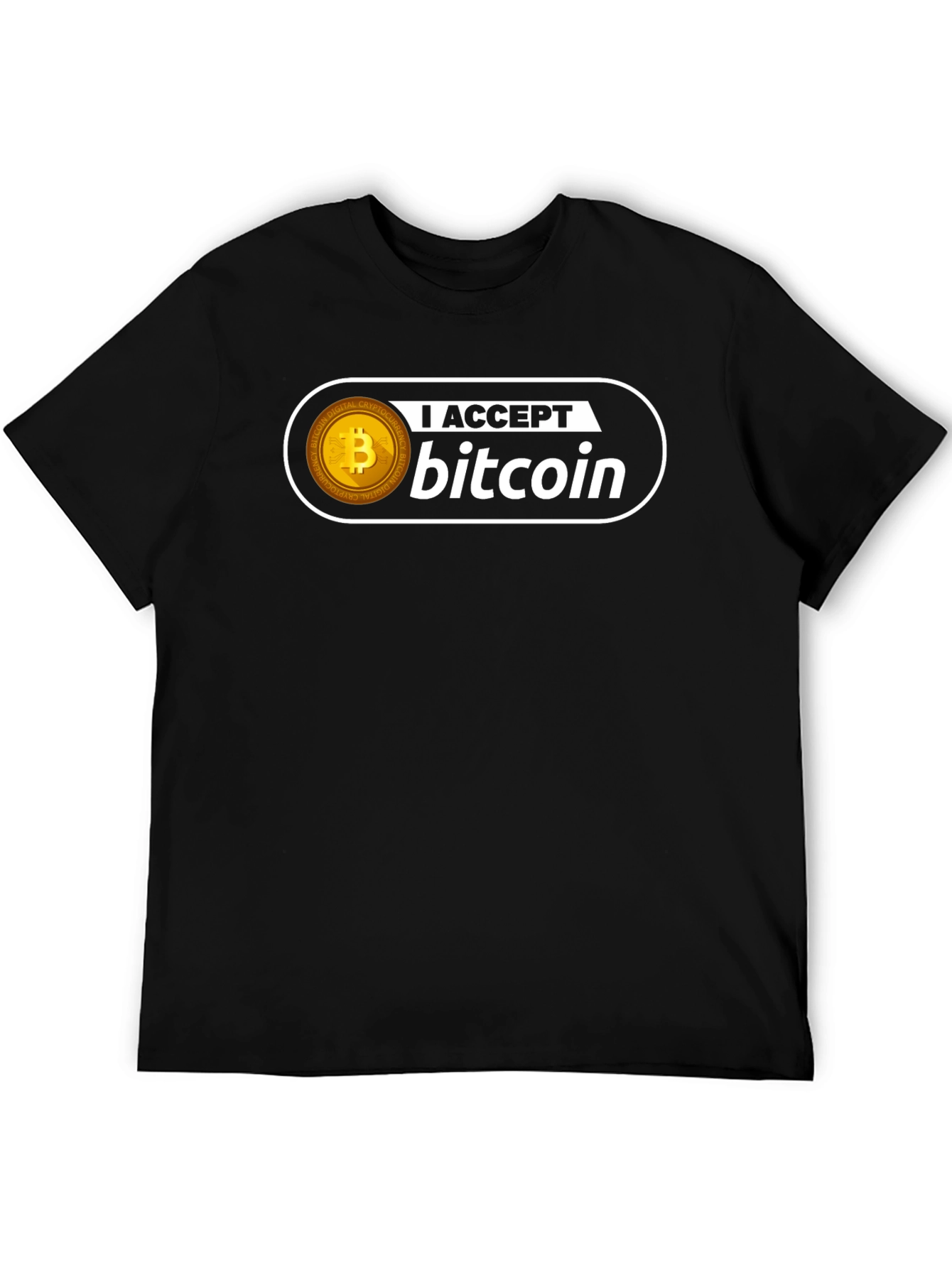 I Accept Bitcoin Graphic Tee - Crypto Currency T-Shirt