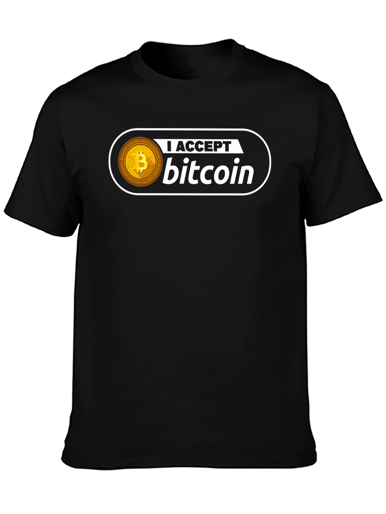 I Accept Bitcoin Graphic Tee - Crypto Currency T-Shirt