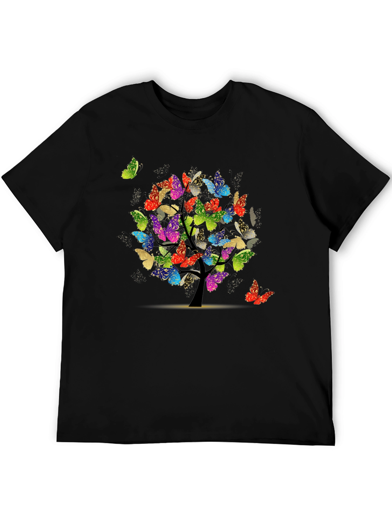 Butterfly Tree Graphic Tee - Nature Inspired Art