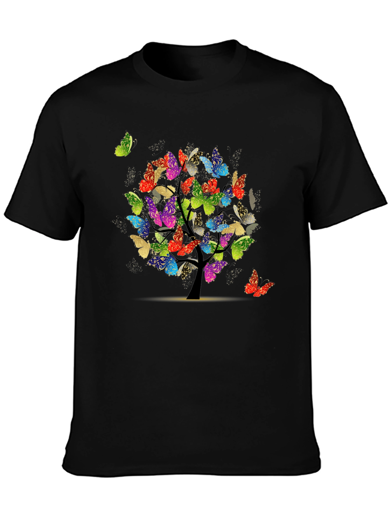 Butterfly Tree Graphic Tee - Nature Inspired Art