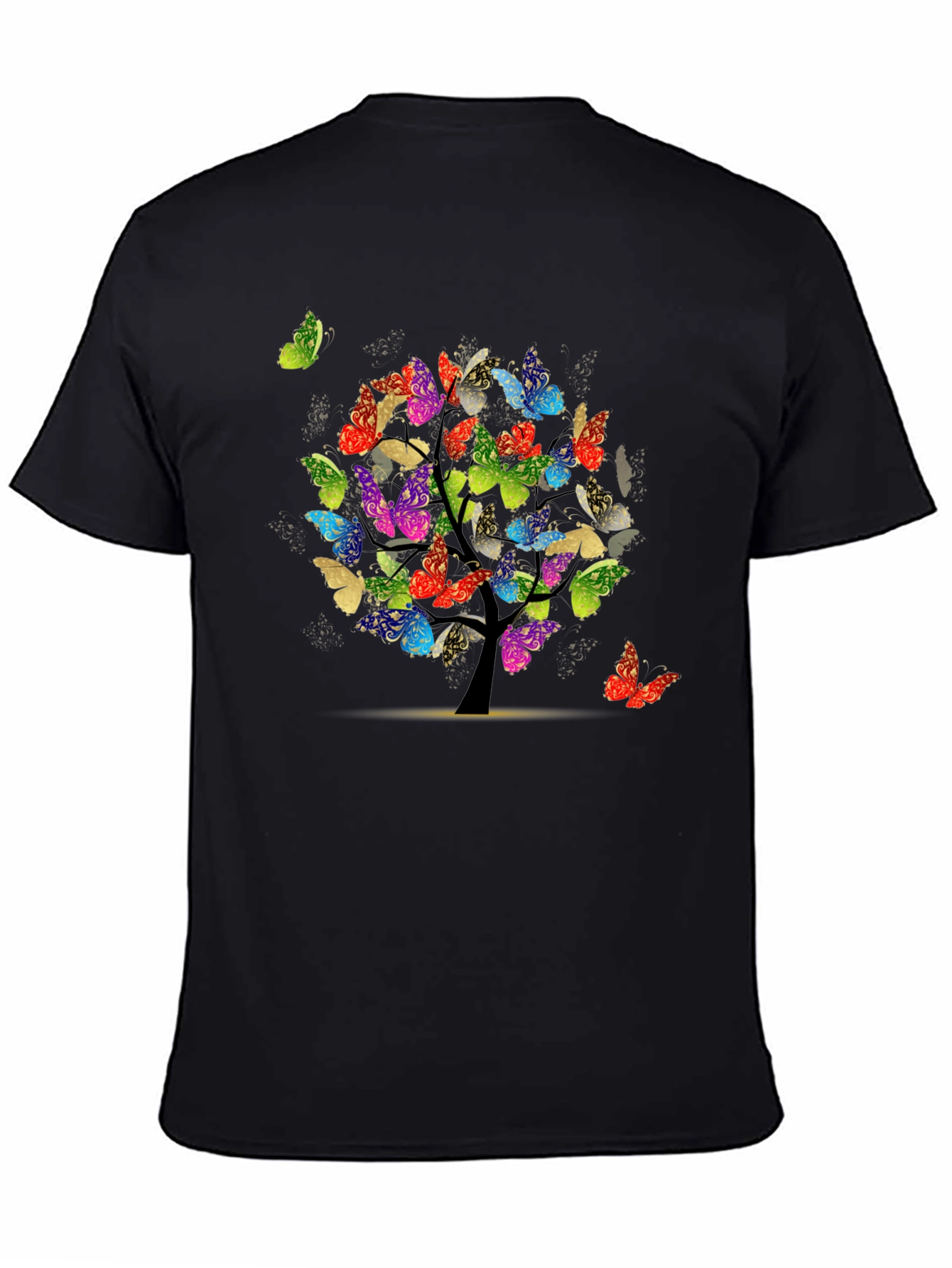 Butterfly Tree Graphic Tee - Nature Inspired Art