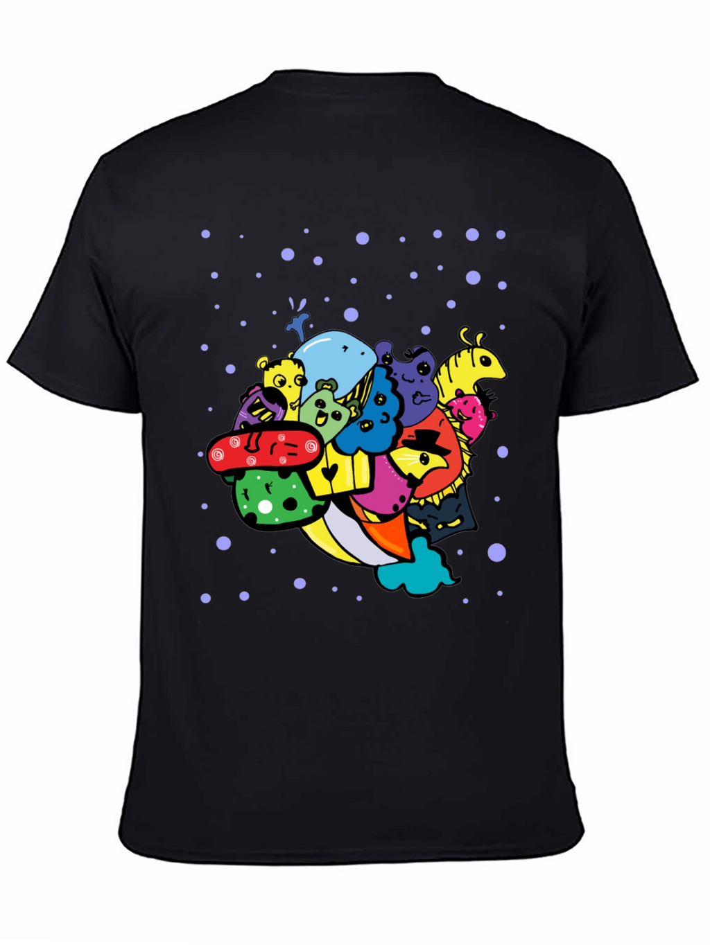 Funky Doodle Art Black T-Shirt