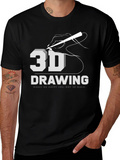 3D Drawing T-Shirt: Art Lover Apparel