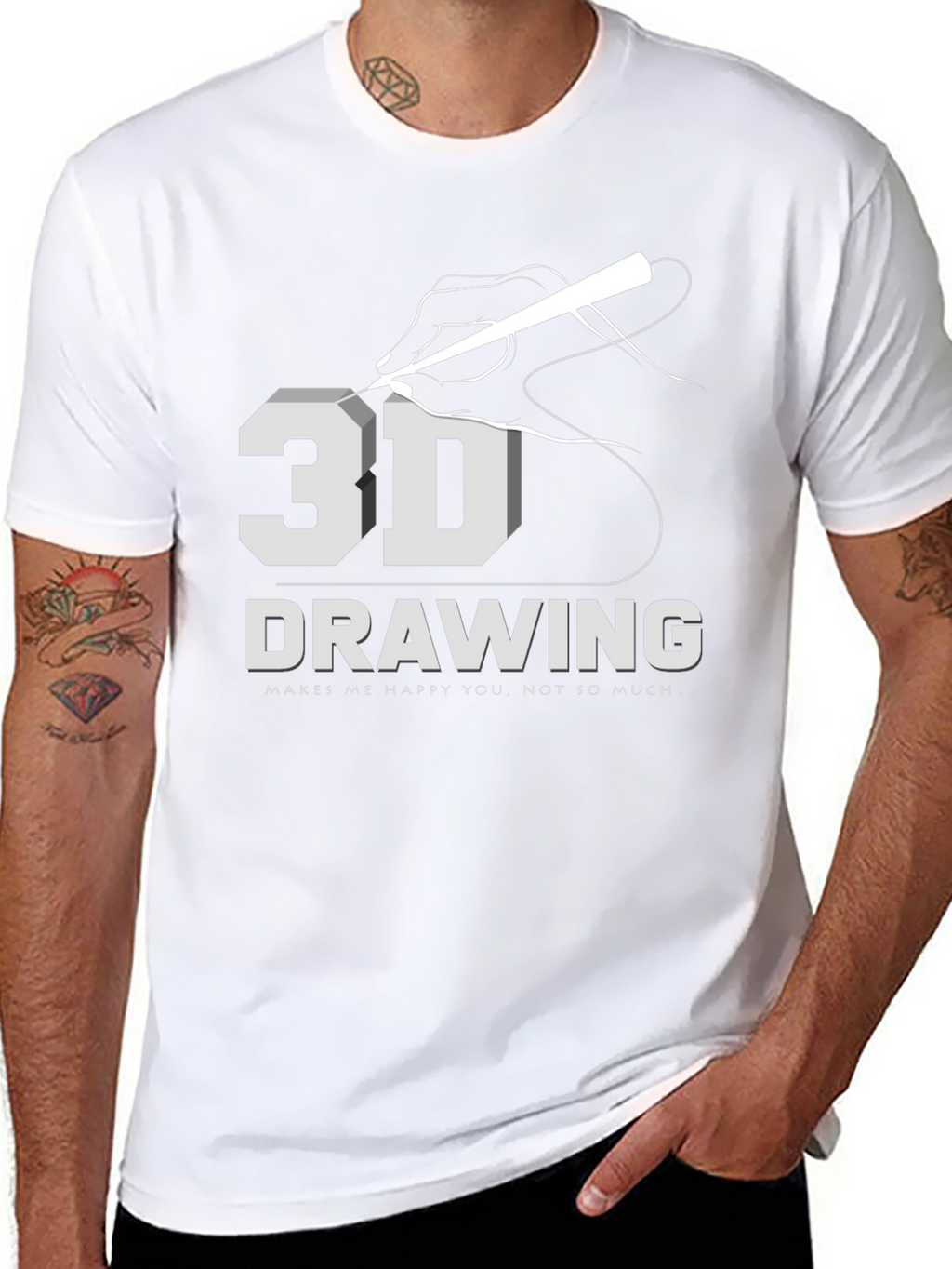 3D Drawing T-Shirt: Art Lover Apparel