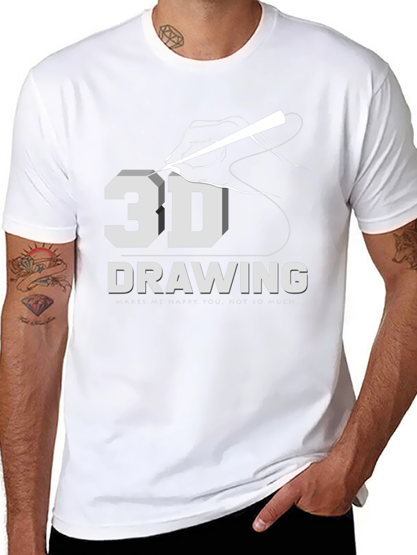3D Drawing T-Shirt: Art Lover Apparel
