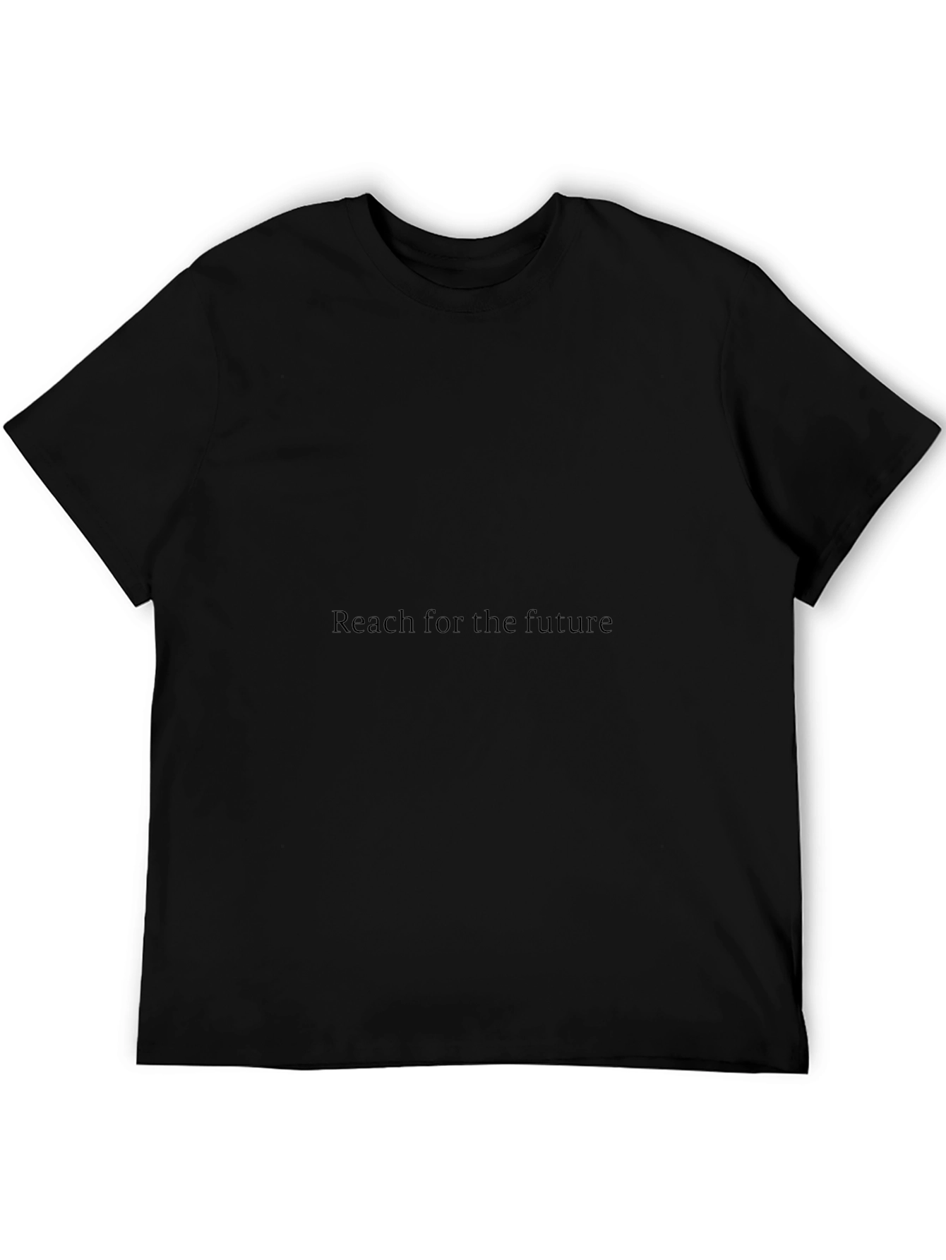Black Crew Neck Tee - Reach for the Future