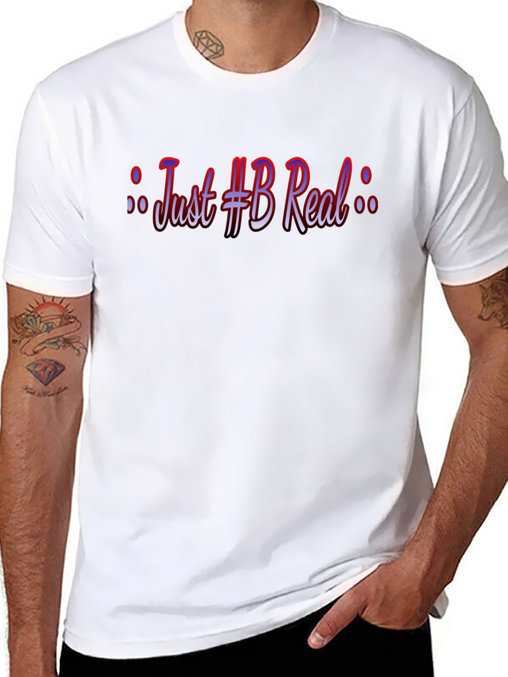 Just #B Real Graphic Black T-Shirt