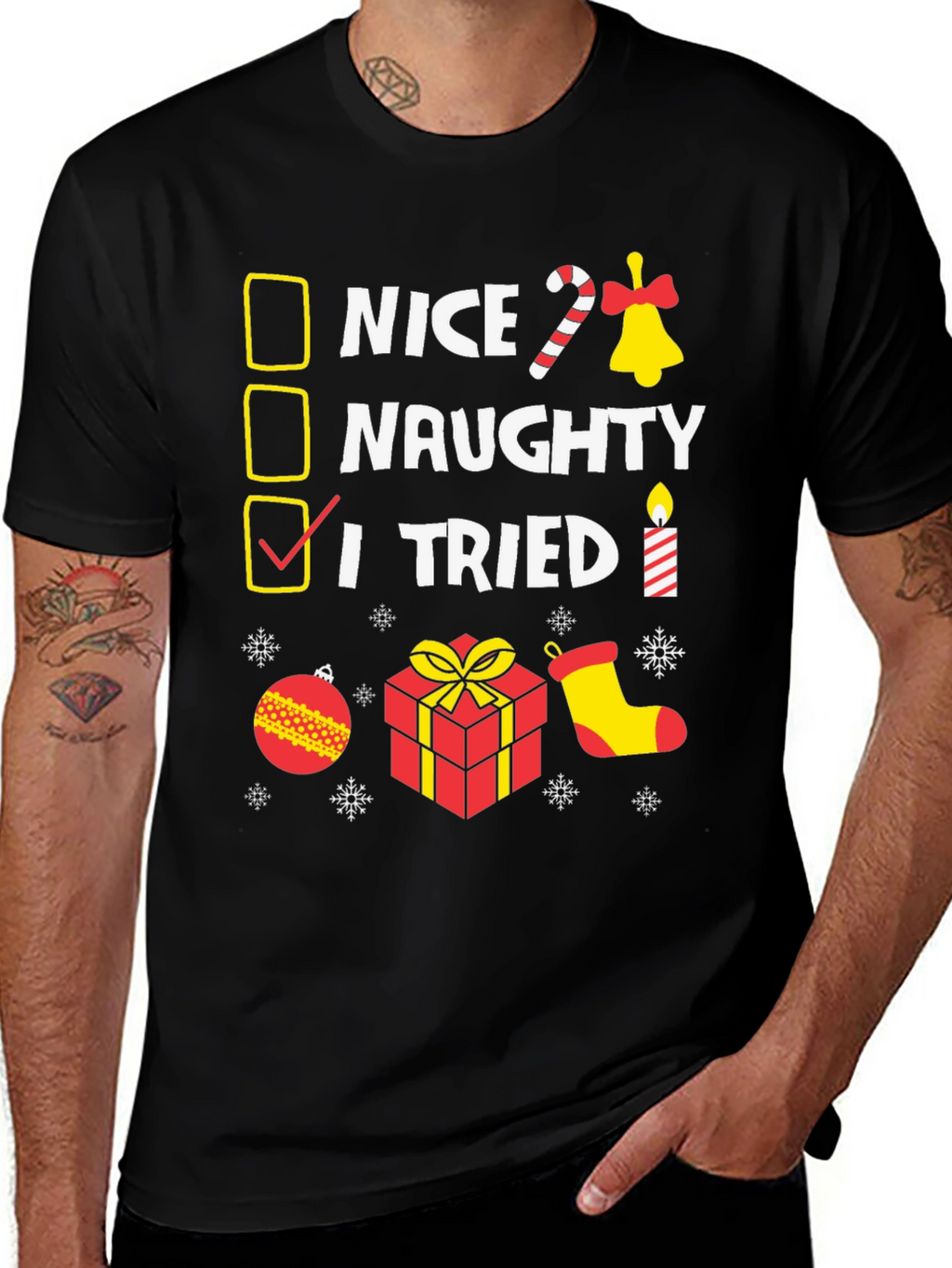 I Tried Funny Christmas T-Shirt
