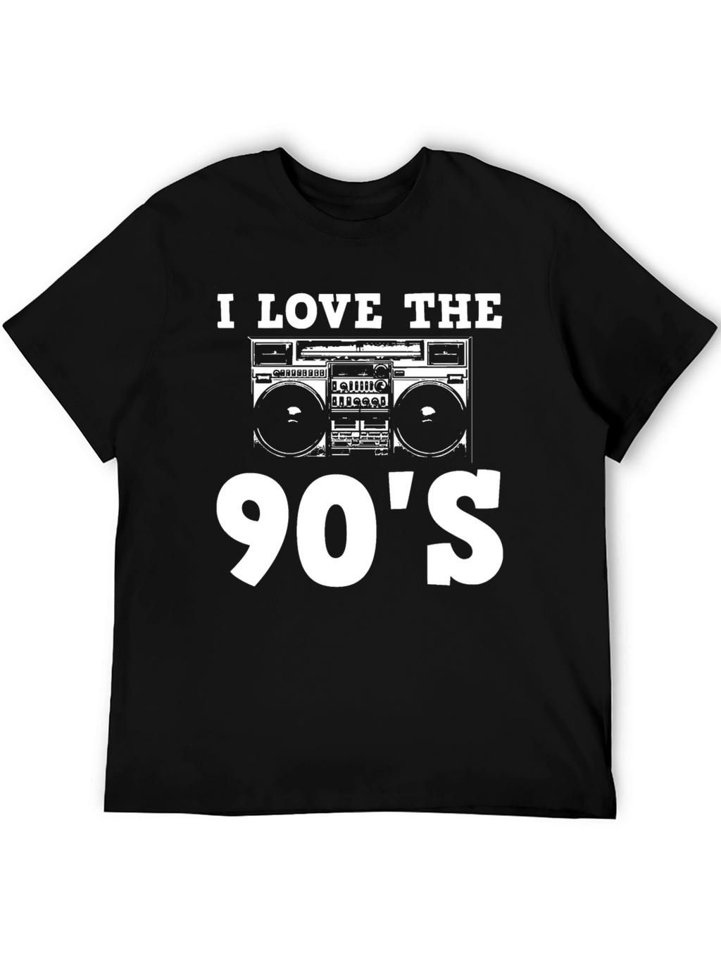 I Love The 90s Boombox Black T-Shirt