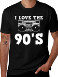 I Love The 90s Boombox Black T-Shirt