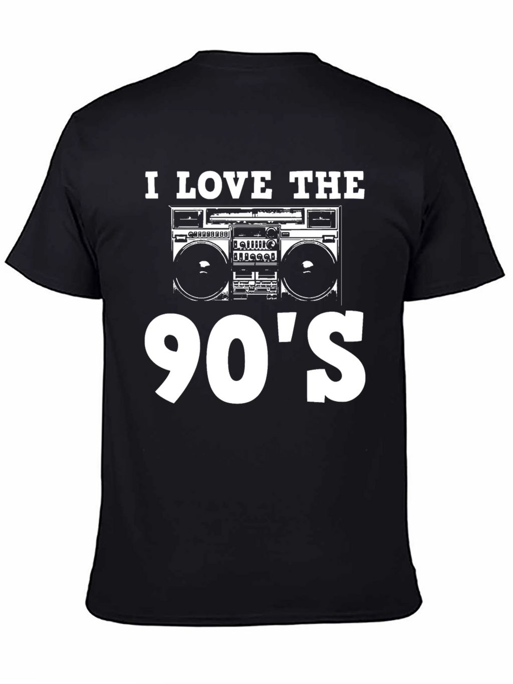 I Love The 90s Boombox Black T-Shirt