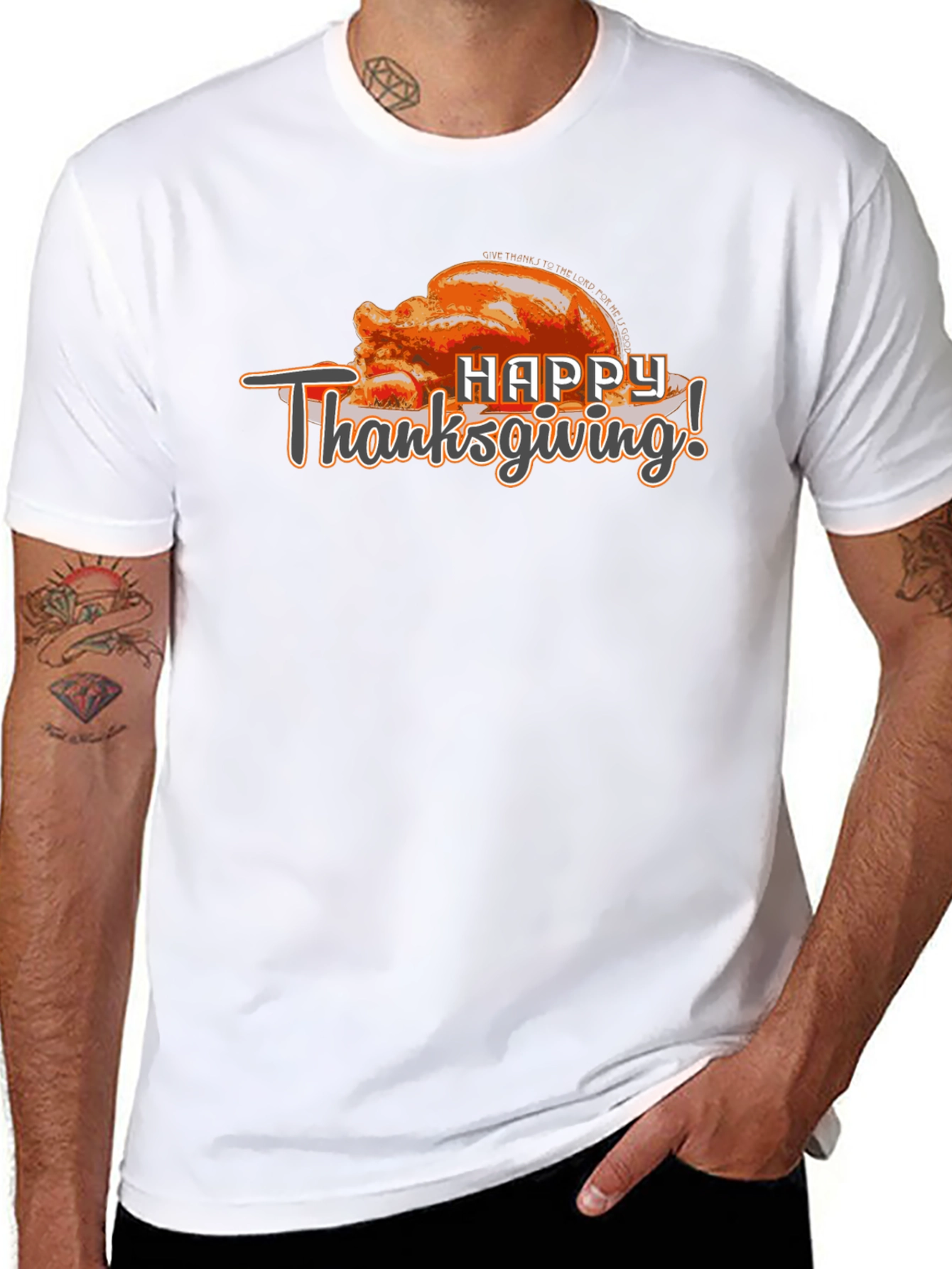 Happy Thanksgiving Turkey Graphic T-Shirt