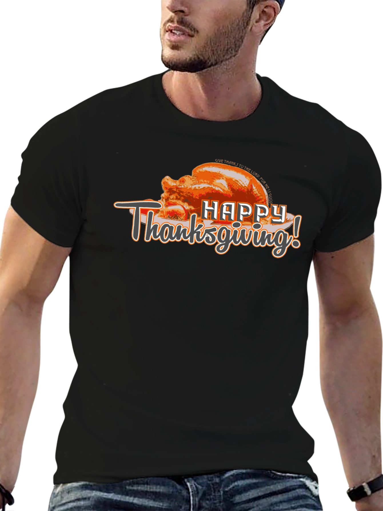 Happy Thanksgiving Turkey Graphic T-Shirt
