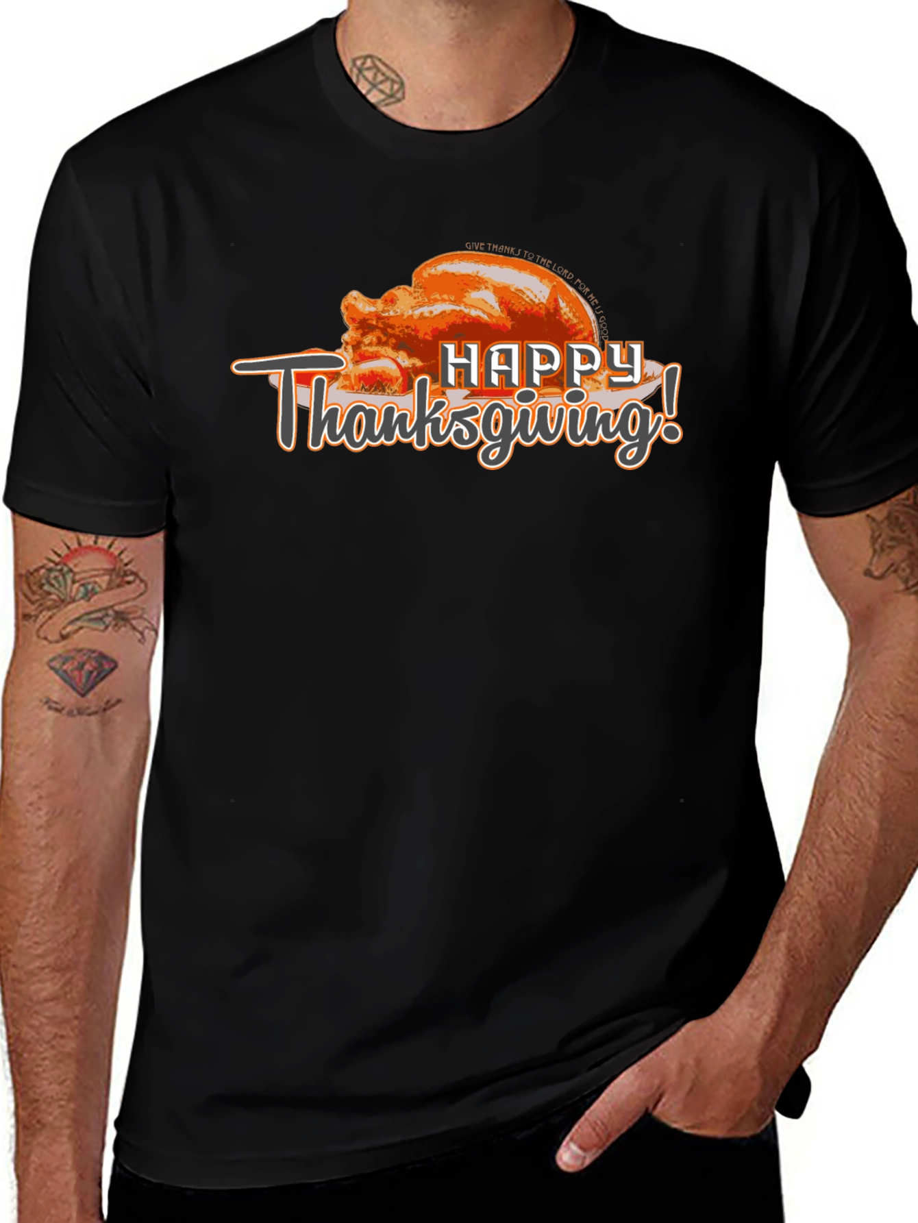 Happy Thanksgiving Turkey Graphic T-Shirt
