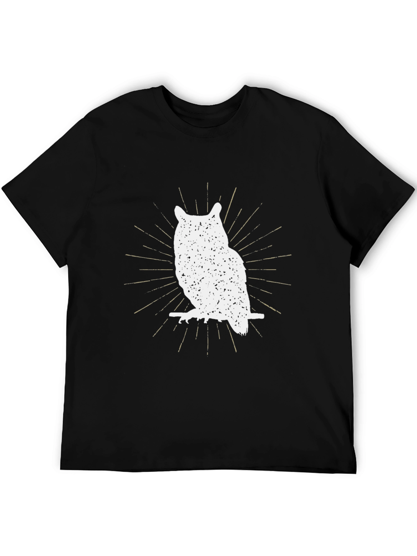 Cool Owl Graphic Tee - Black Cotton T-Shirt