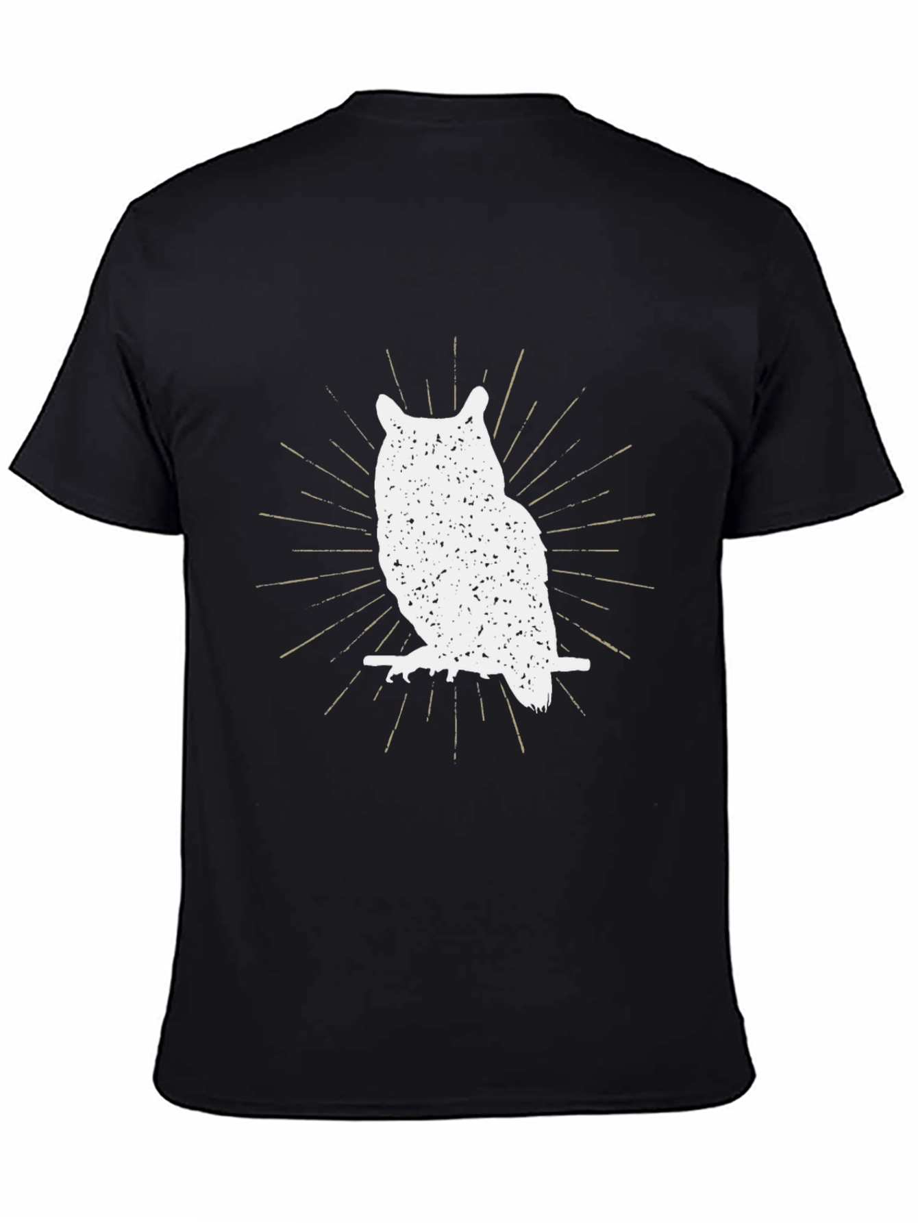 Cool Owl Graphic Tee - Black Cotton T-Shirt