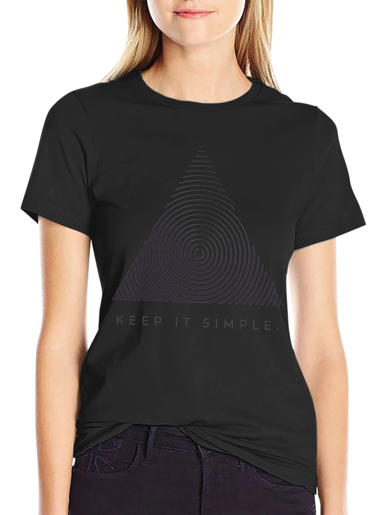 Keep It Simple Black Graphic Tee