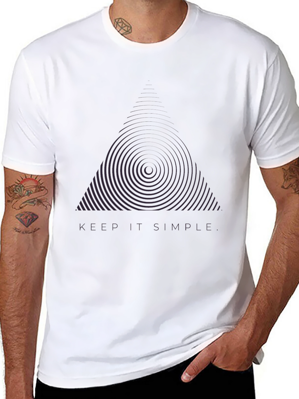 Keep It Simple Black Graphic Tee