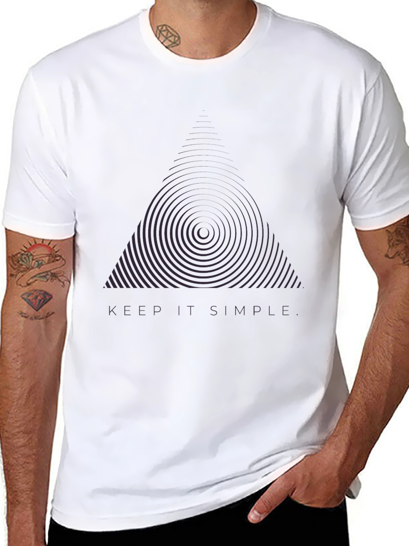 Keep It Simple Black Graphic Tee