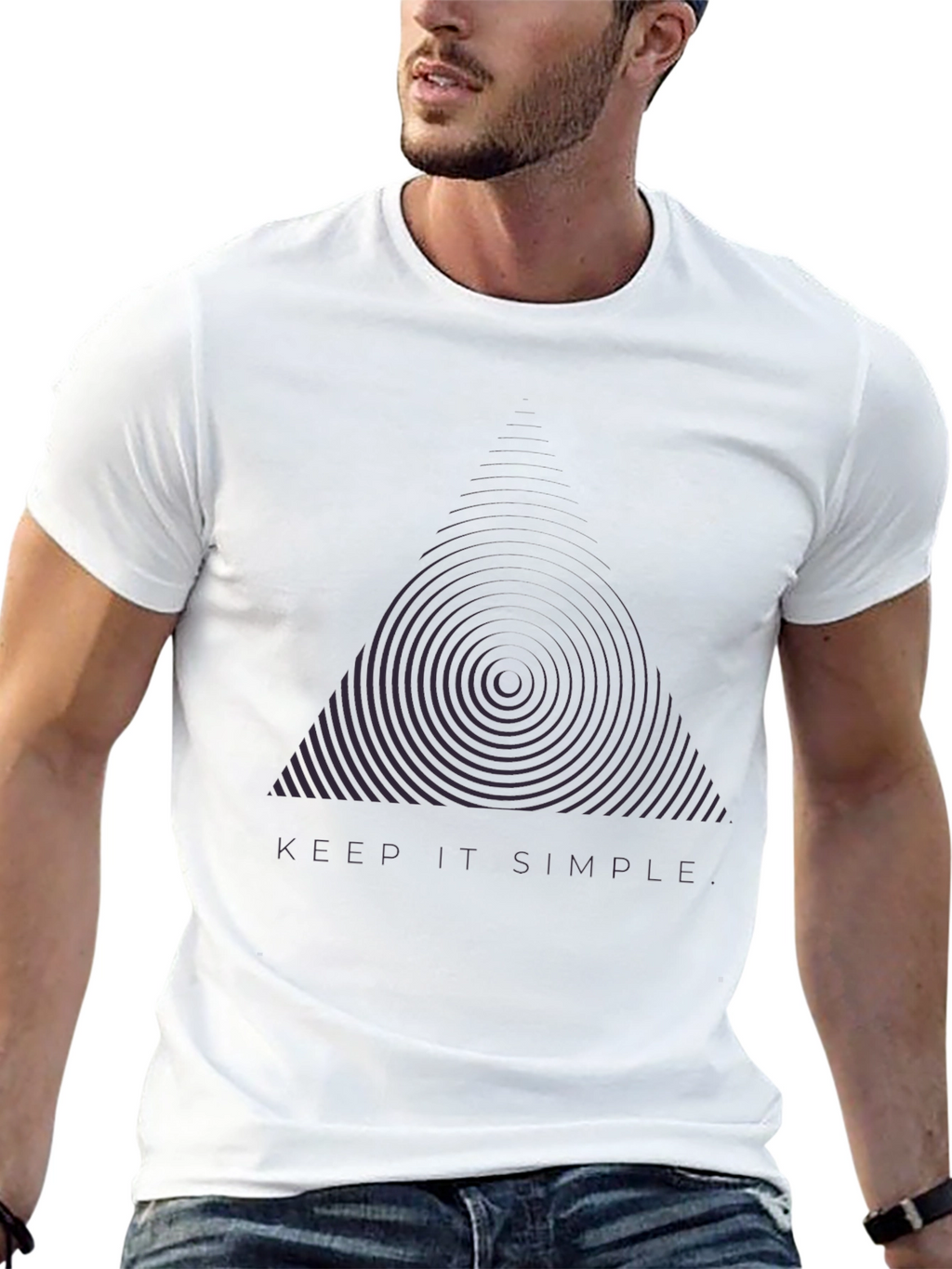 Keep It Simple Black Graphic Tee