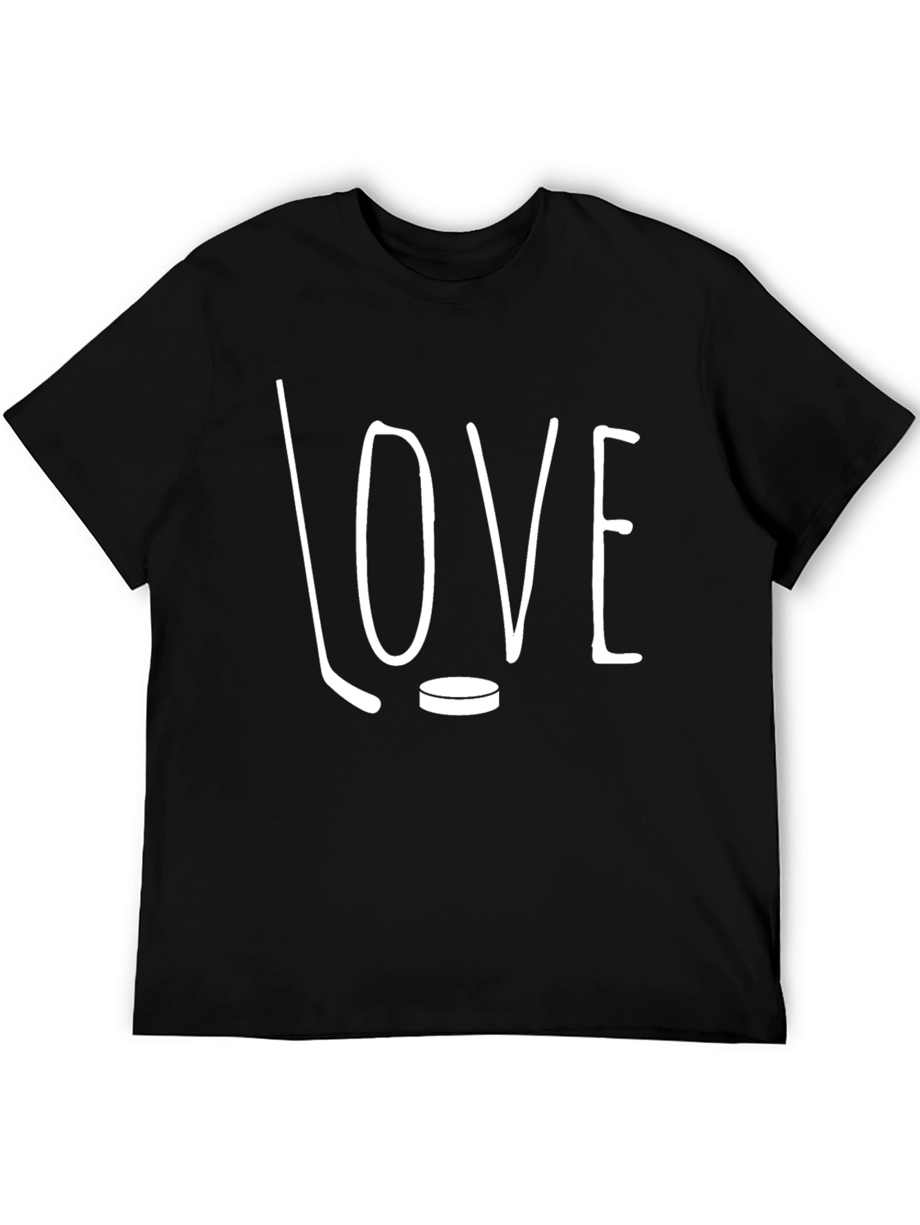 Hockey LOVE Graphic T-Shirt - Black
