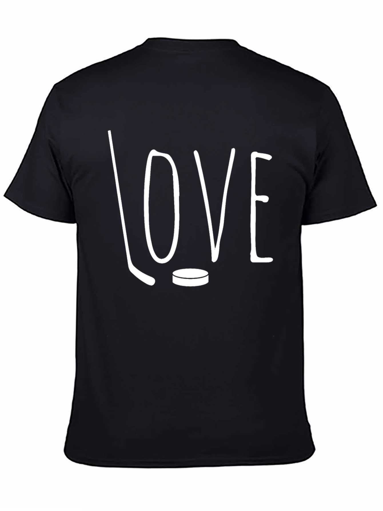 Hockey LOVE Graphic T-Shirt - Black