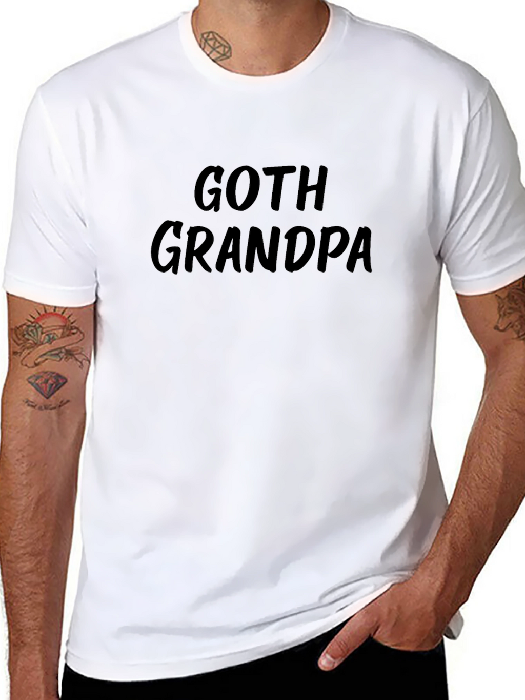 Goth Grandpa Black T-Shirt