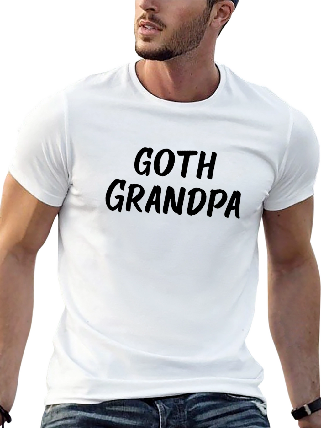 Goth Grandpa Black T-Shirt