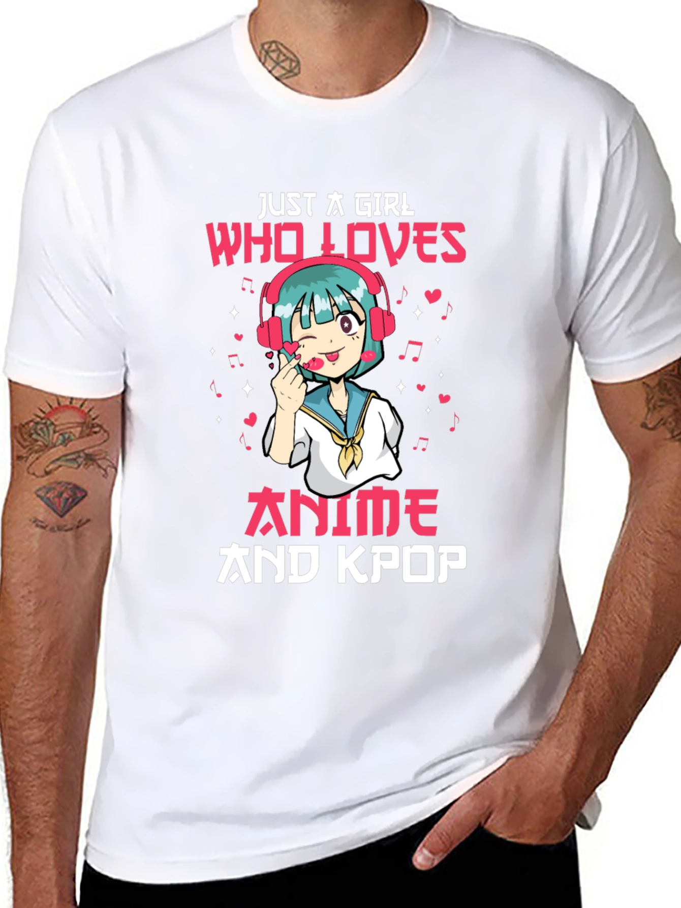 Anime and Kpop Girl Graphic Tee