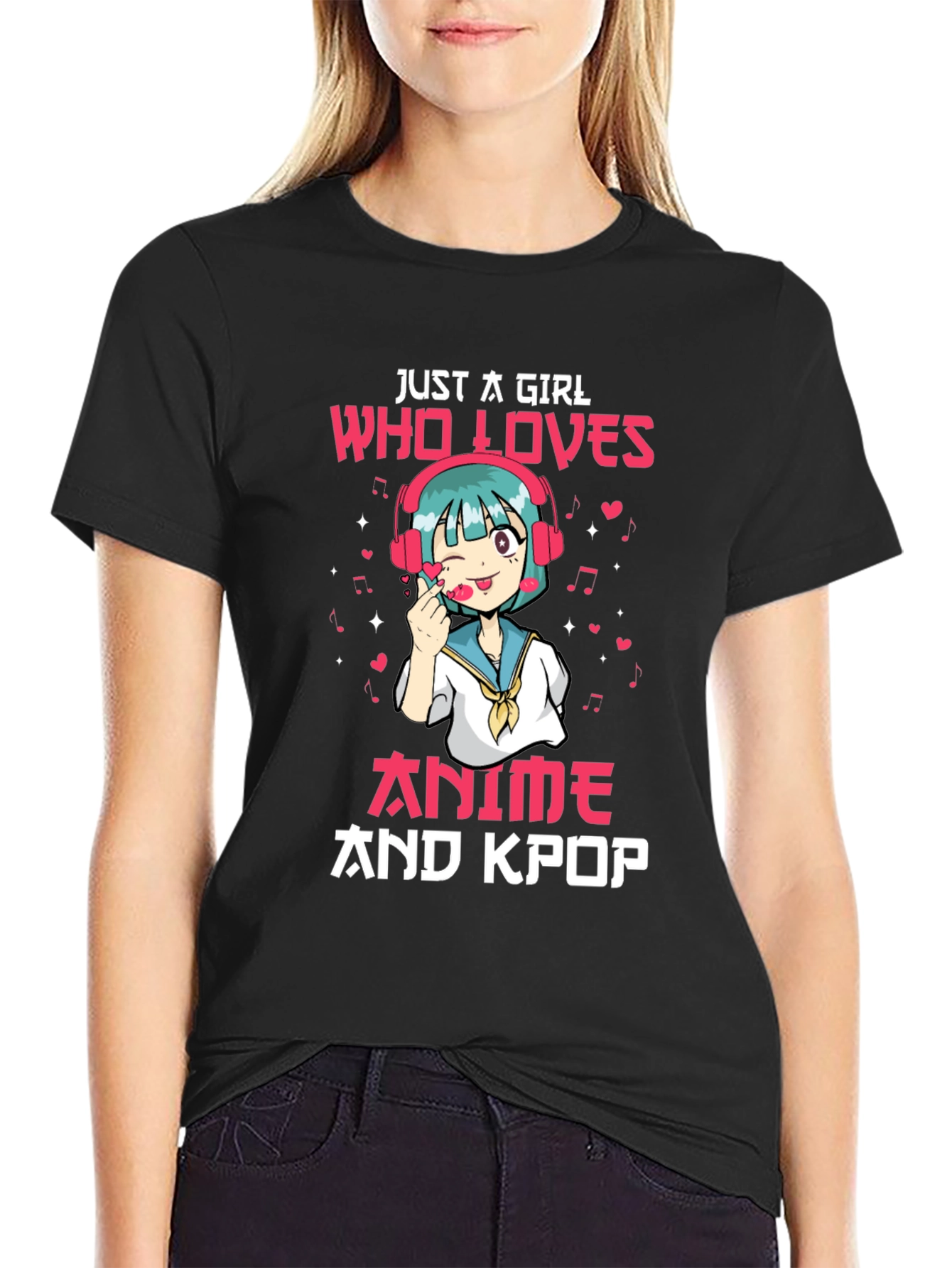 Anime and Kpop Girl Graphic Tee