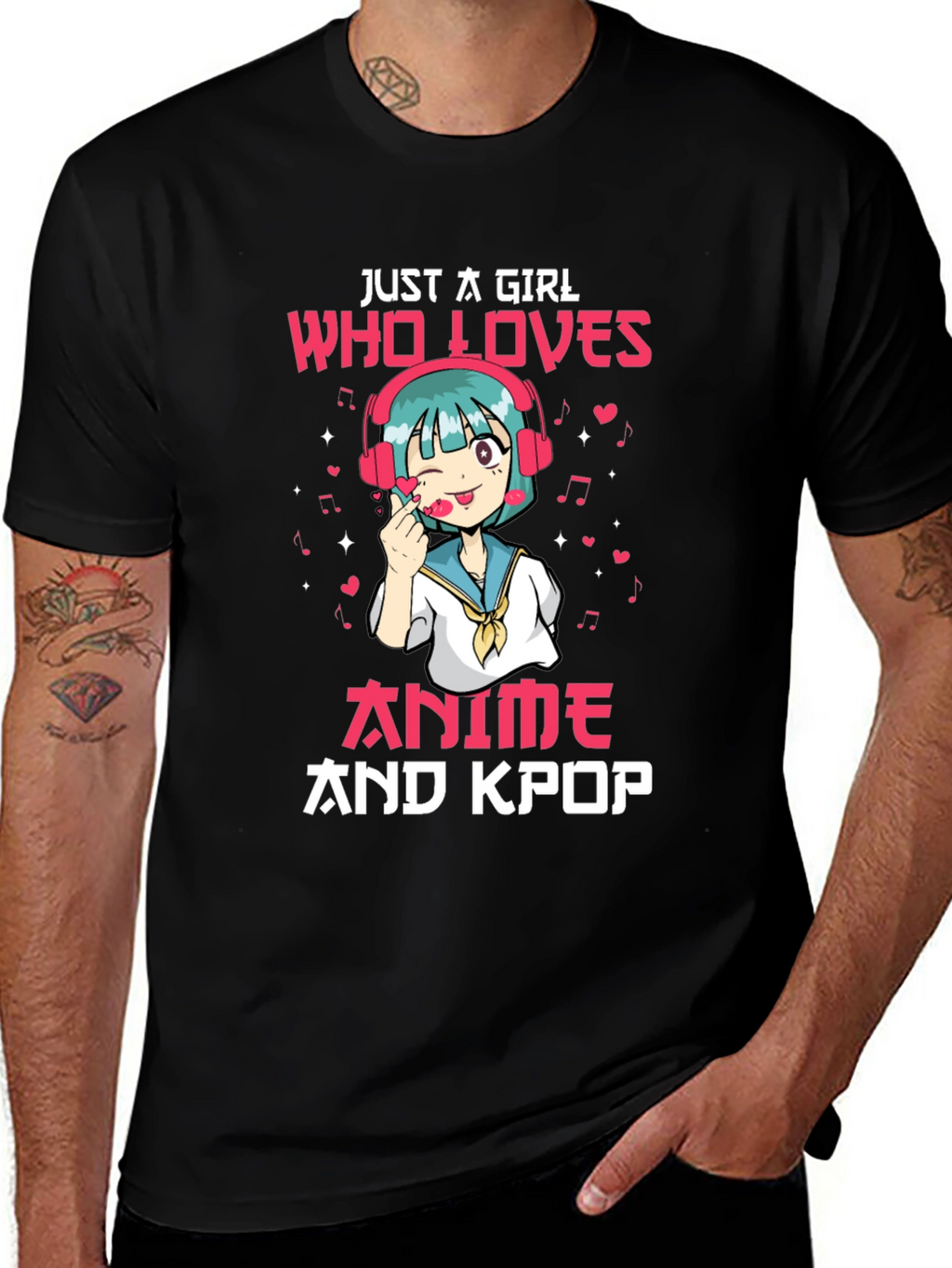 Anime and Kpop Girl Graphic Tee
