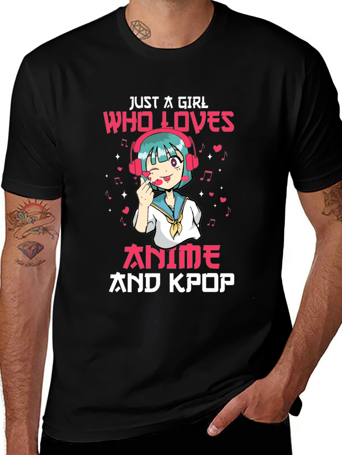 Anime and Kpop Girl Graphic Tee