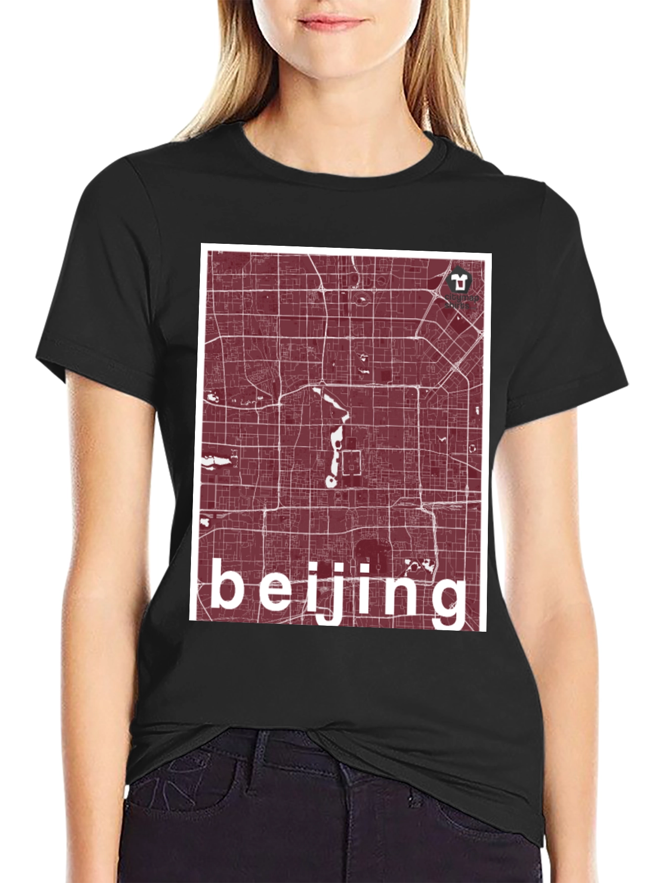 Beijing Map T-Shirt - Urban Navigator Style