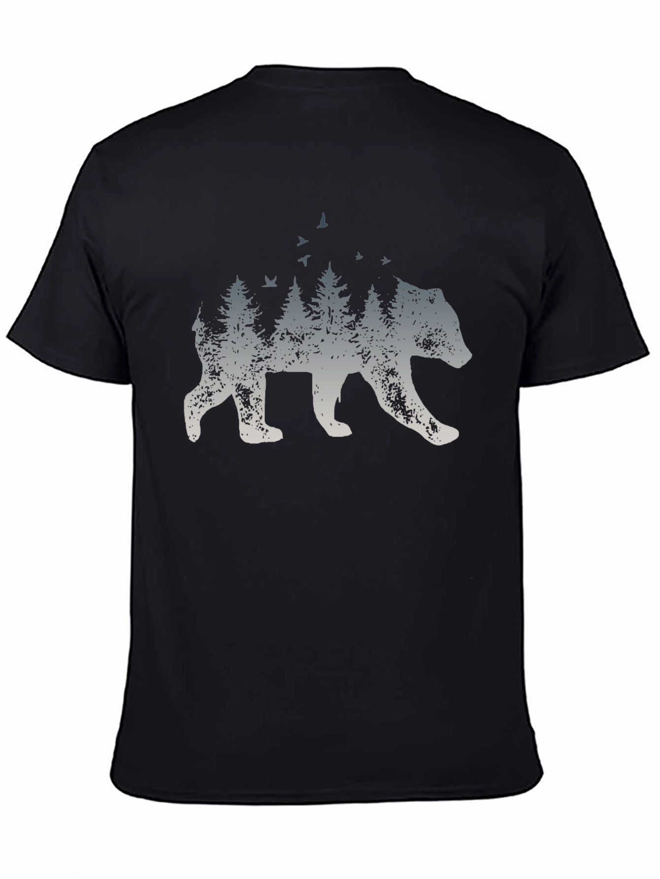 Bear & Forest Graphic Tee - Nature Lovers T-Shirt