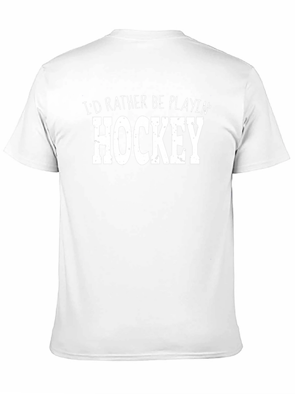 Id Rather Be Playing Hockey Black T-Shirt