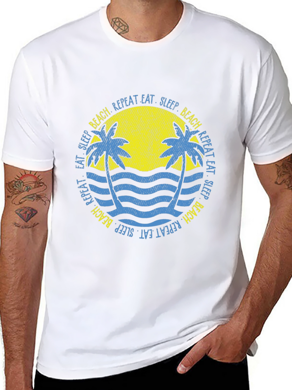 Beach Life T-Shirt: Eat Sleep Beach Repeat!