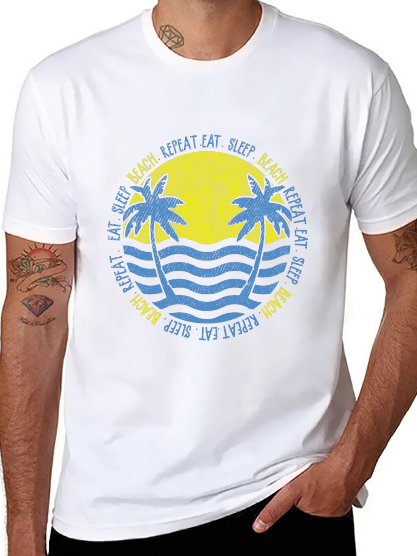 Beach Life T-Shirt: Eat Sleep Beach Repeat!