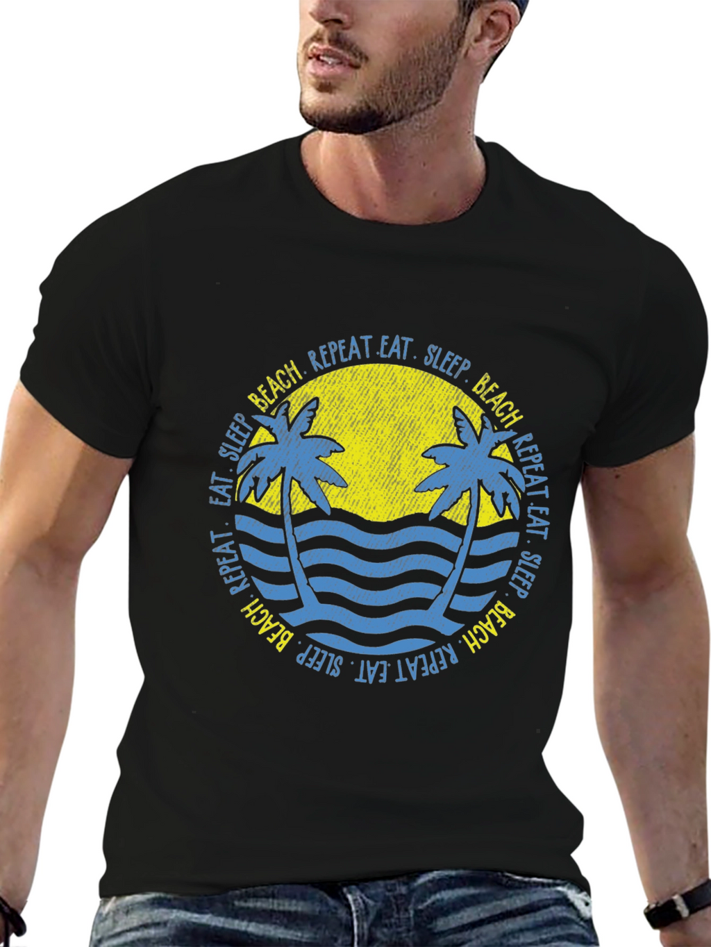 Beach Life T-Shirt: Eat Sleep Beach Repeat!